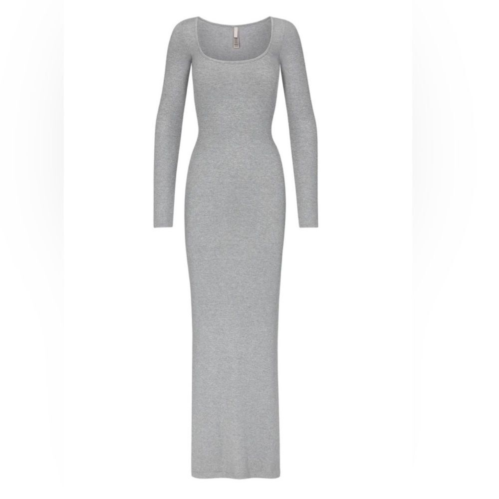 Soft Lounge Shimmer Skims Long Sleeve Dress